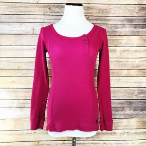 Under Armour Raspberry Pink Thermal Workout Henley